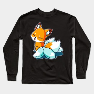 Cute Cool Funny Fox animal lover quote artwork Long Sleeve T-Shirt
